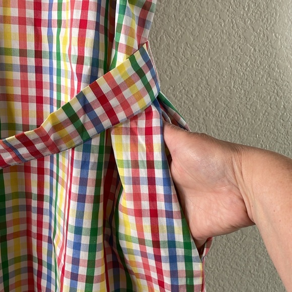 NWT Tommy Hilfiger Red Blue White Yellow Gingham Sleeveless Mini Dress Size 18W - Picture 8 of 8